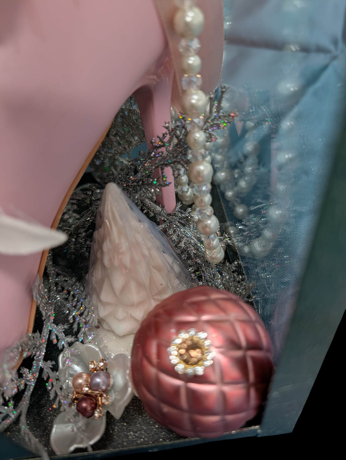 Shimmering peacock Cage Decor soap