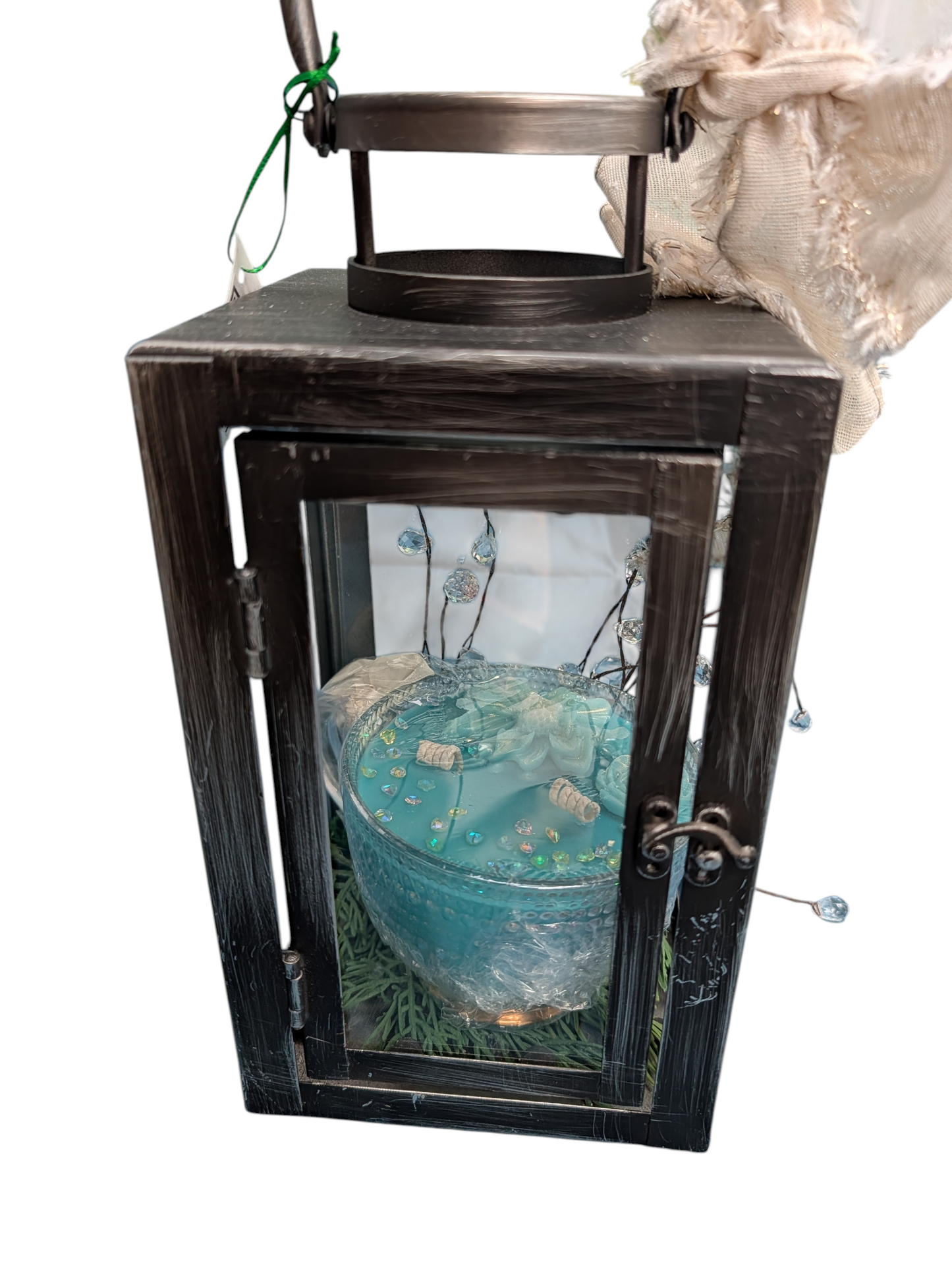 Rustic candle lantern- Candle & Soap