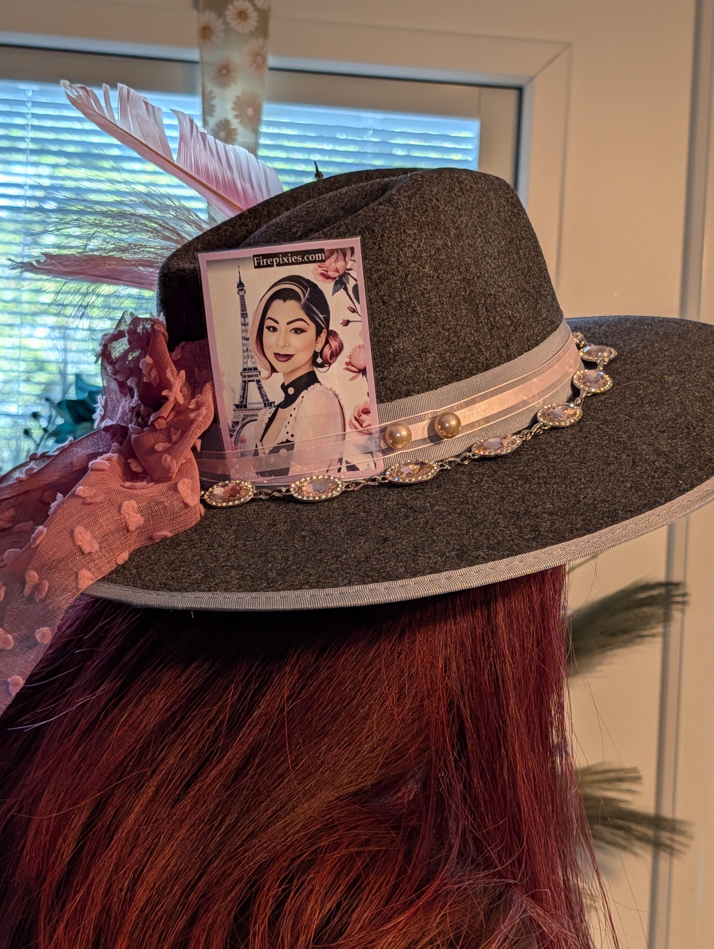 Grey Eiffel Tower Hat