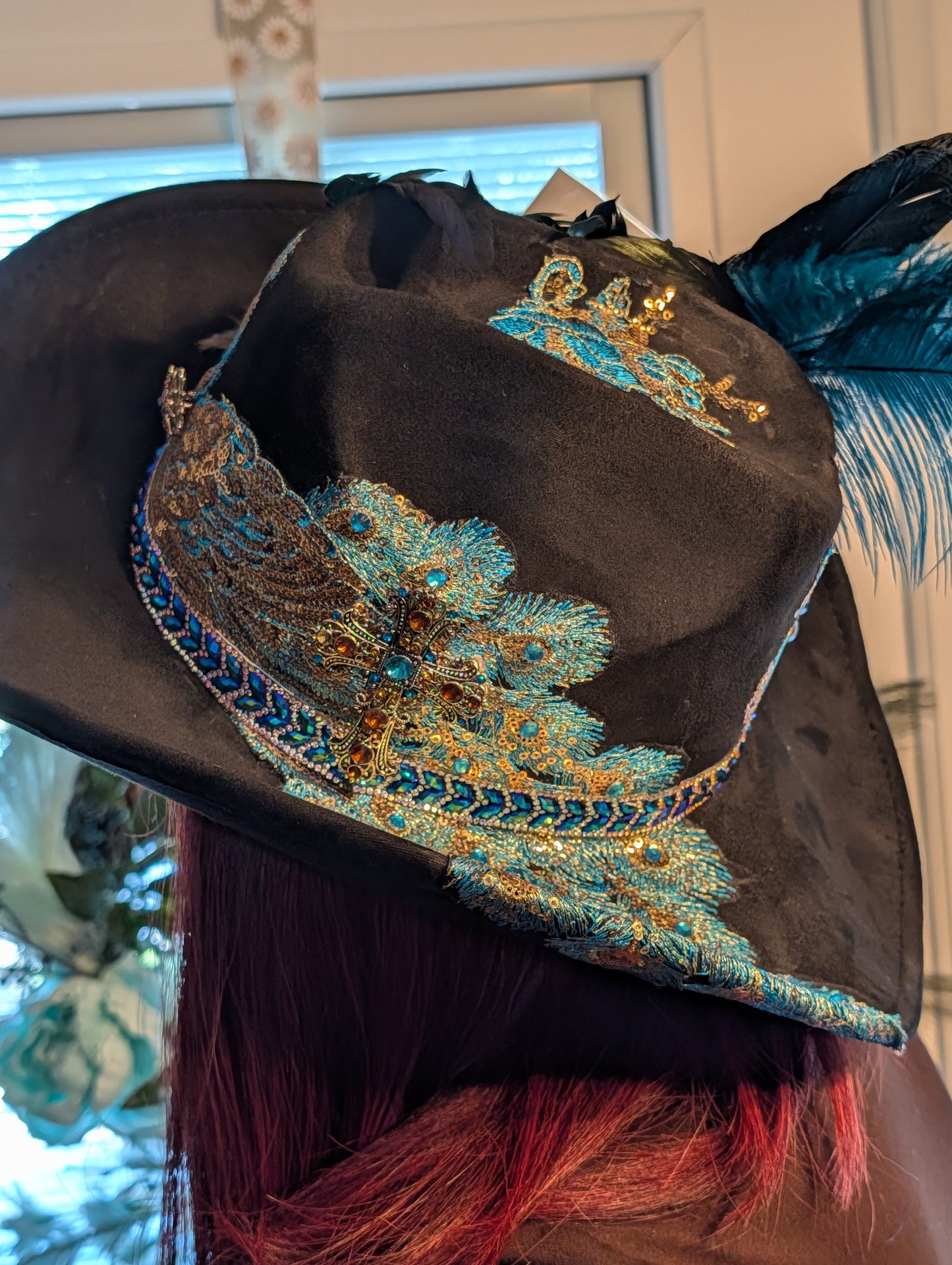 Peacock Cowgirl Hat