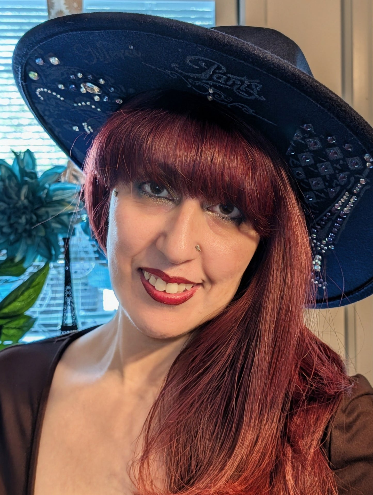 Blue Eiffel Tower Fedora