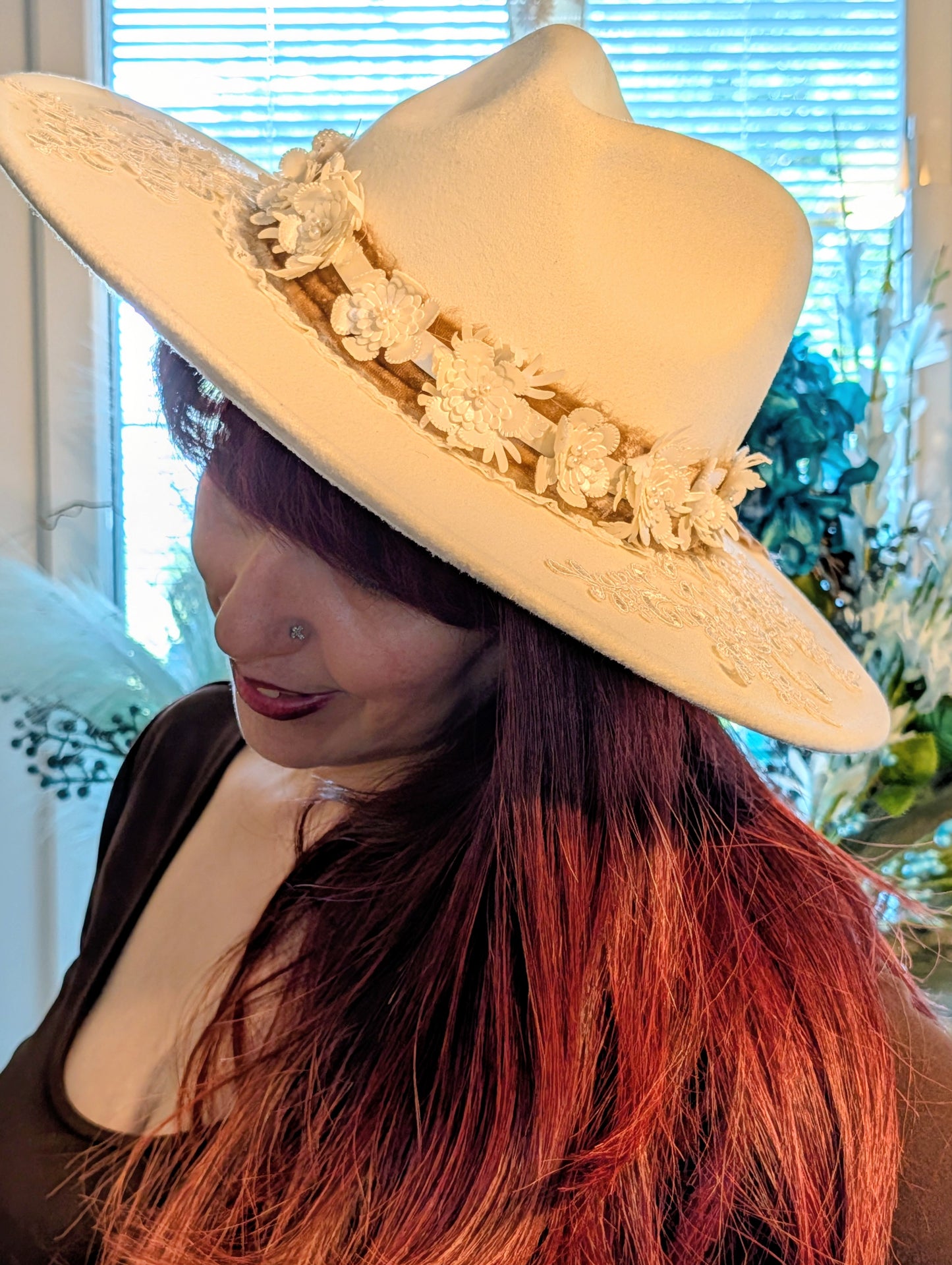 Ivory Boho Western Hat