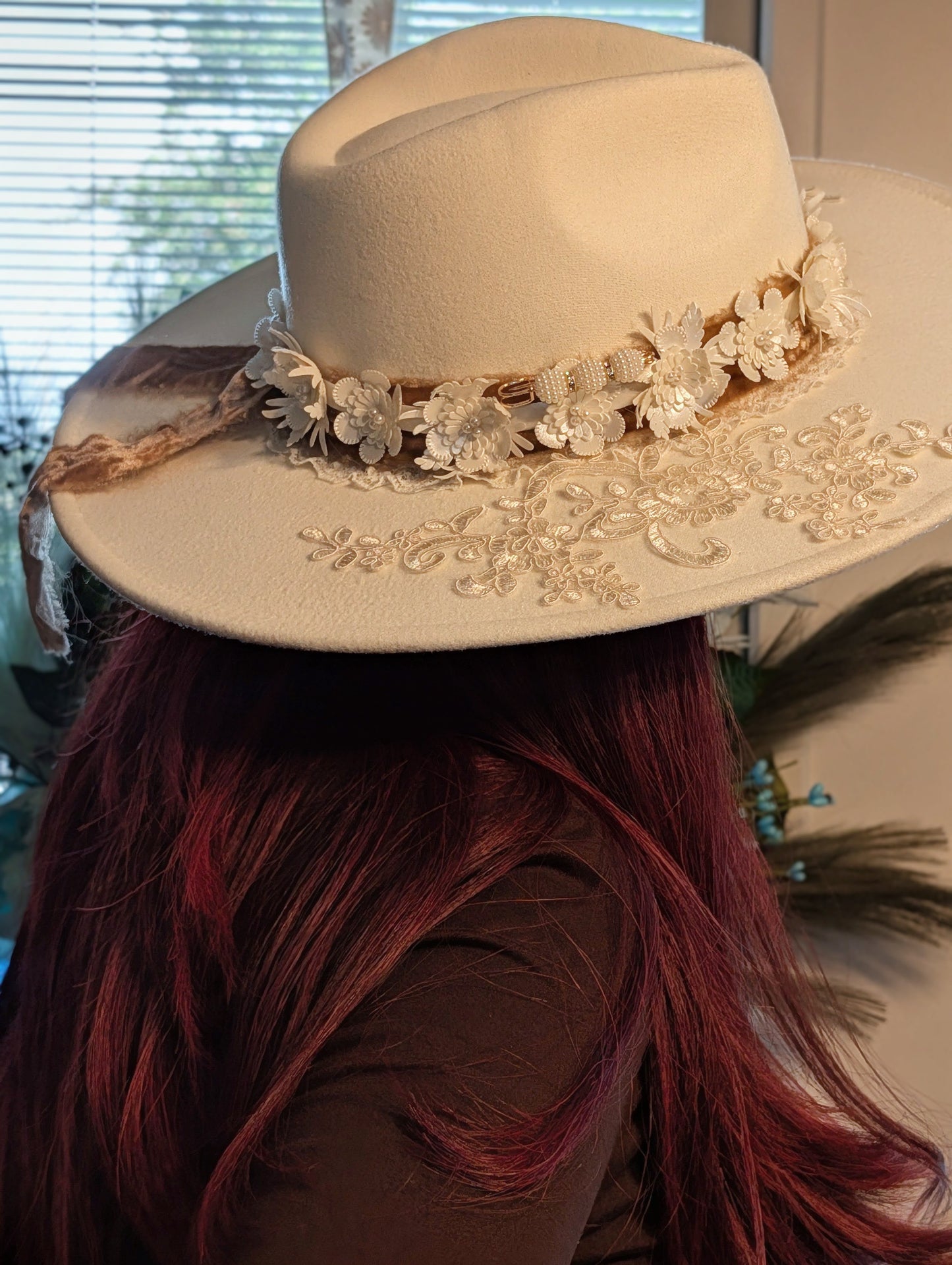 Ivory Boho Western Hat