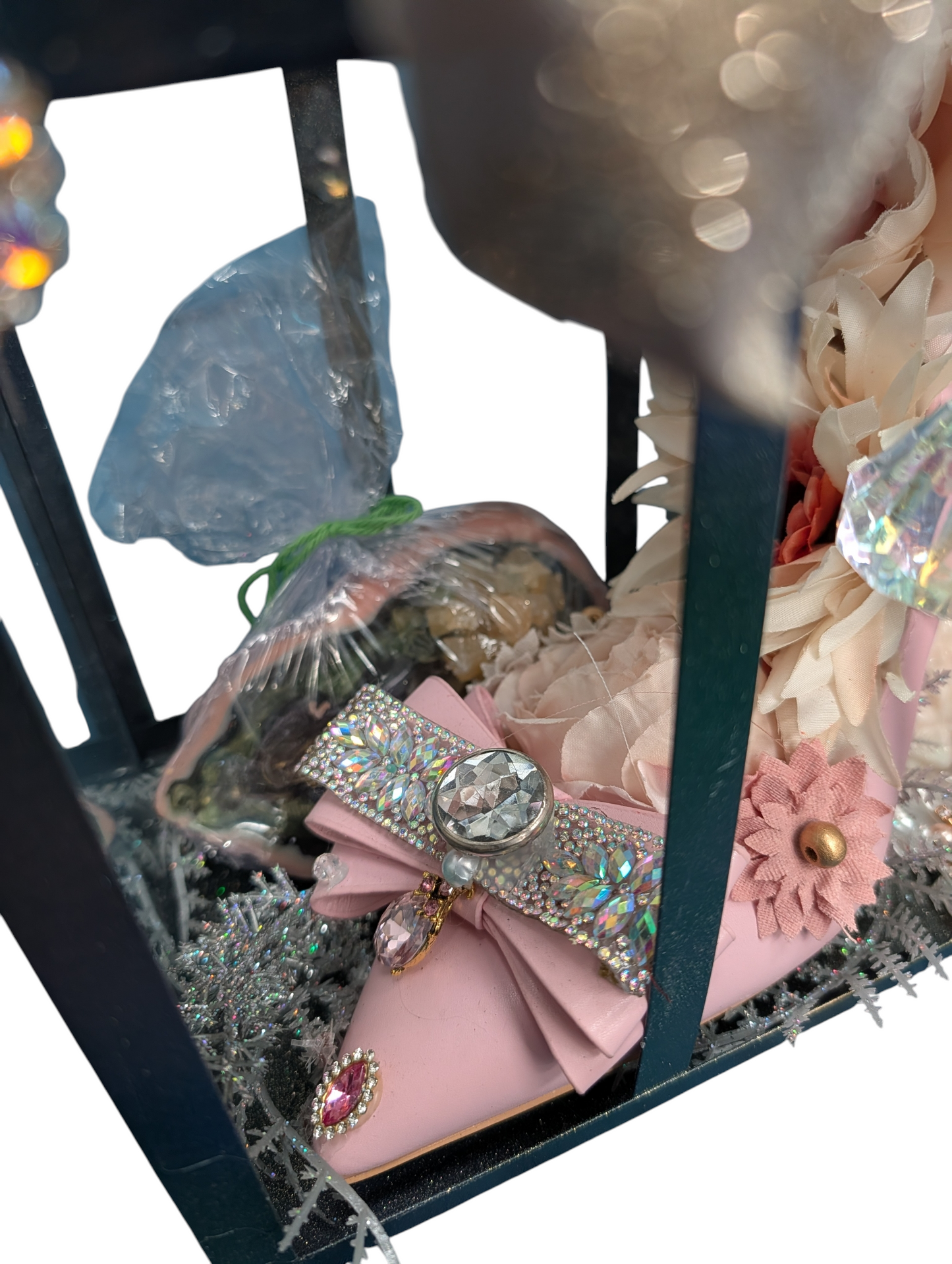 Shimmering peacock Cage Decor soap